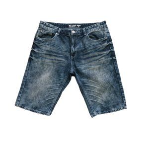 RK Icon Denim Shorts Mens Size 38 Flat Front Thick Stitch on the back Pockets